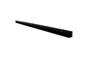Stalen U-profiel met structuur poedercoating t.b.v. H-gleufpaal, 3,5 x 4 x 220 cm, zwart RAL9005