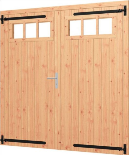 Opgeklampte deur dubbel met bovenraam 1760x1950mm+kozijn 1900x2020mm (zonder hang- en sluitwerk)