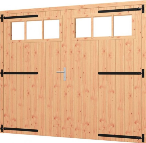 Opgeklampte deur dubbel XL met bovenraam 2400x2100mm+kozijn 2540x2170mm  (zonder hang- en sluitwerk)