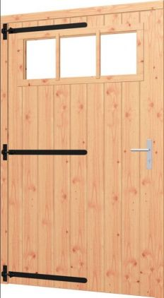 Opgeklampte deur enkel XL met bovenraam, rechtsdr, 1200x2100mm+kozijn 1335x2170mm (zonder hang- en sluitwerk)
