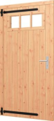 Opgeklampte deur enkel met bovenraam, linksdr, deur 880x1950+kozijn 1015x2020mm (zonder hang- en sluitwerk)