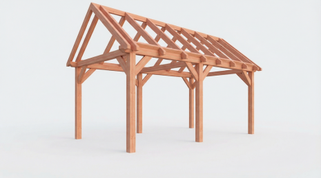 Constructiepakket zadeldak | 5840x3460x3760mm | fijnbezaagd Douglas