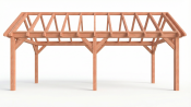 Constructiepakket zadeldak | 7660x3460x3760mm | fijnbezaagd Douglas