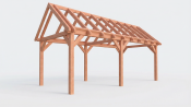 Constructiepakket zadeldak | 7015x3460x3760mm | fijnbezaagd Douglas