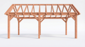 Constructiepakket zadeldak | 7015x3460x3760mm | fijnbezaagd Douglas