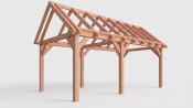 Constructiepakket zadeldak | 6485x3460x3760mm | fijnbezaagd Douglas