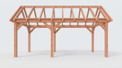 Constructiepakket zadeldak | 6485x3460x3760mm | fijnbezaagd Douglas
