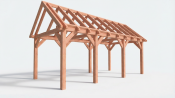 Constructiepakket zadeldak | 7090x3460x3760mm | fijnbezaagd Douglas