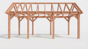 Constructiepakket zadeldak | 7090x3460x3760mm | fijnbezaagd Douglas