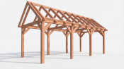 Constructiepakket zadeldak | 7690x3460x3760mm | fijnbezaagd Douglas