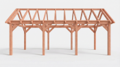 Constructiepakket zadeldak | 7690x3460x3760mm | fijnbezaagd Douglas