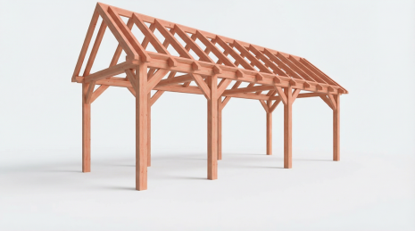 Constructiepakket zadeldak | 8150x3460x3760mm | fijnbezaagd Douglas