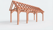 Constructiepakket zadeldak | 8150x3460x3760mm | fijnbezaagd Douglas