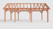 Constructiepakket zadeldak | 8150x3460x3760mm | fijnbezaagd Douglas