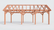 Constructiepakket zadeldak | 8220x3460x3760mm | fijnbezaagd Douglas