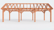 Constructiepakket zadeldak | 9280x3460x3760mm | fijnbezaagd Douglas