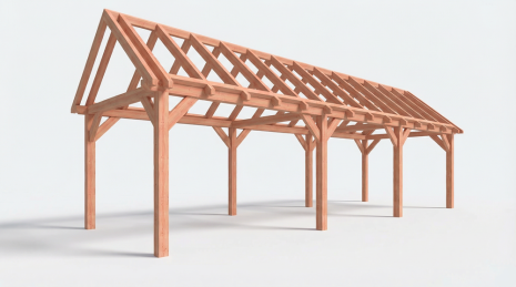 Constructiepakket zadeldak | 9925x3460x3760mm | fijnbezaagd Douglas