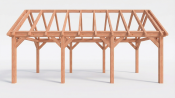 Constructiepakket zadeldak | 7690x4105x4030mm | fijnbezaagd Douglas