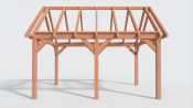 Constructiepakket zadeldak | 5310x4105x4030mm | fijnbezaagd Douglas