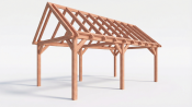 Constructiepakket zadeldak | 7015x4105x4030mm | fijnbezaagd Douglas