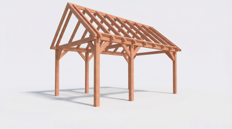 Constructiepakket zadeldak | 5885x4105x4030mm | fijnbezaagd Douglas