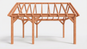 Constructiepakket zadeldak | 5885x4105x4030mm | fijnbezaagd Douglas