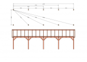 Constructiepakket zadeldak | 12190x3460x3760mm | fijnbezaagd Douglas