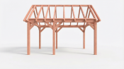 Constructiepakket zadeldak | 5240x4105x4030mm | fijnbezaagd Douglas