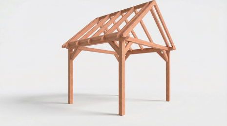 Constructiepakket zadeldak | 3460x4105x4030mm | fijnbezaagd Douglas