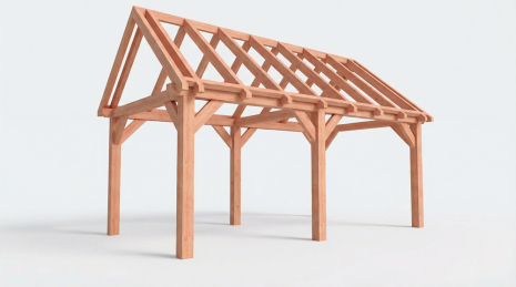 Constructiepakket zadeldak | 5840x4105x4030mm | fijnbezaagd Douglas