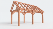 Constructiepakket zadeldak | 5840x4105x4030mm | fijnbezaagd Douglas