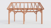 Constructiepakket zadeldak | 5840x4105x4030mm | fijnbezaagd Douglas