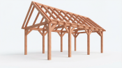 Constructiepakket zadeldak | 7090x4105x4030mm | fijnbezaagd Douglas