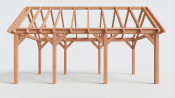 Constructiepakket zadeldak | 7090x4105x4030mm | fijnbezaagd Douglas