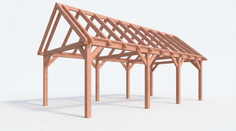 Constructiepakket zadeldak | 8220x4105x4030mm | fijnbezaagd Douglas