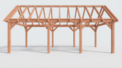 Constructiepakket zadeldak | 8220x4105x4030mm | fijnbezaagd Douglas