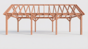 Constructiepakket zadeldak | 9280x4105x4030mm | fijnbezaagd Douglas