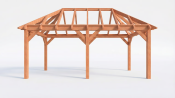 Constructiepakket schilddak | 6370x3460x3760mm | fijnbezaagd Douglas