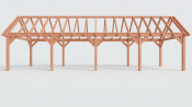 Constructiepakket zadeldak | 12190x4105x4030mm | fijnbezaagd Douglas