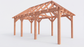 Constructiepakket schilddak | 7090x3460x3760mm | fijnbezaagd Douglas