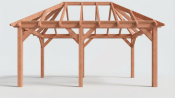 Constructiepakket schilddak | 5840x3460x3760mm | fijnbezaagd Douglas