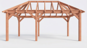 Constructiepakket schilddak | 6485x3460x3760mm | fijnbezaagd Douglas