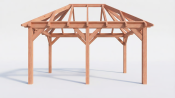 Constructiepakket schilddak | 5310x3460x3760mm | fijnbezaagd Douglas