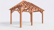 Constructiepakket schilddak | 5240x3460x3760mm | fijnbezaagd Douglas