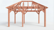 Constructiepakket schilddak | 5240x3460x3760mm | fijnbezaagd Douglas