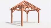 Constructiepakket schilddak | 4105x3460x3760mm | fijnbezaagd Douglas