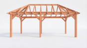 Constructiepakket schilddak | 7015x3460x3760mm | fijnbezaagd Douglas