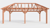 Constructiepakket schilddak | 7660x3460x3760mm | fijnbezaagd Douglas
