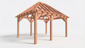 Constructiepakket schilddak | 5240x4105x4030mm | fijnbezaagd Douglas