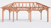 Constructiepakket schilddak | 8150x3460x3760mm | fijnbezaagd Douglas